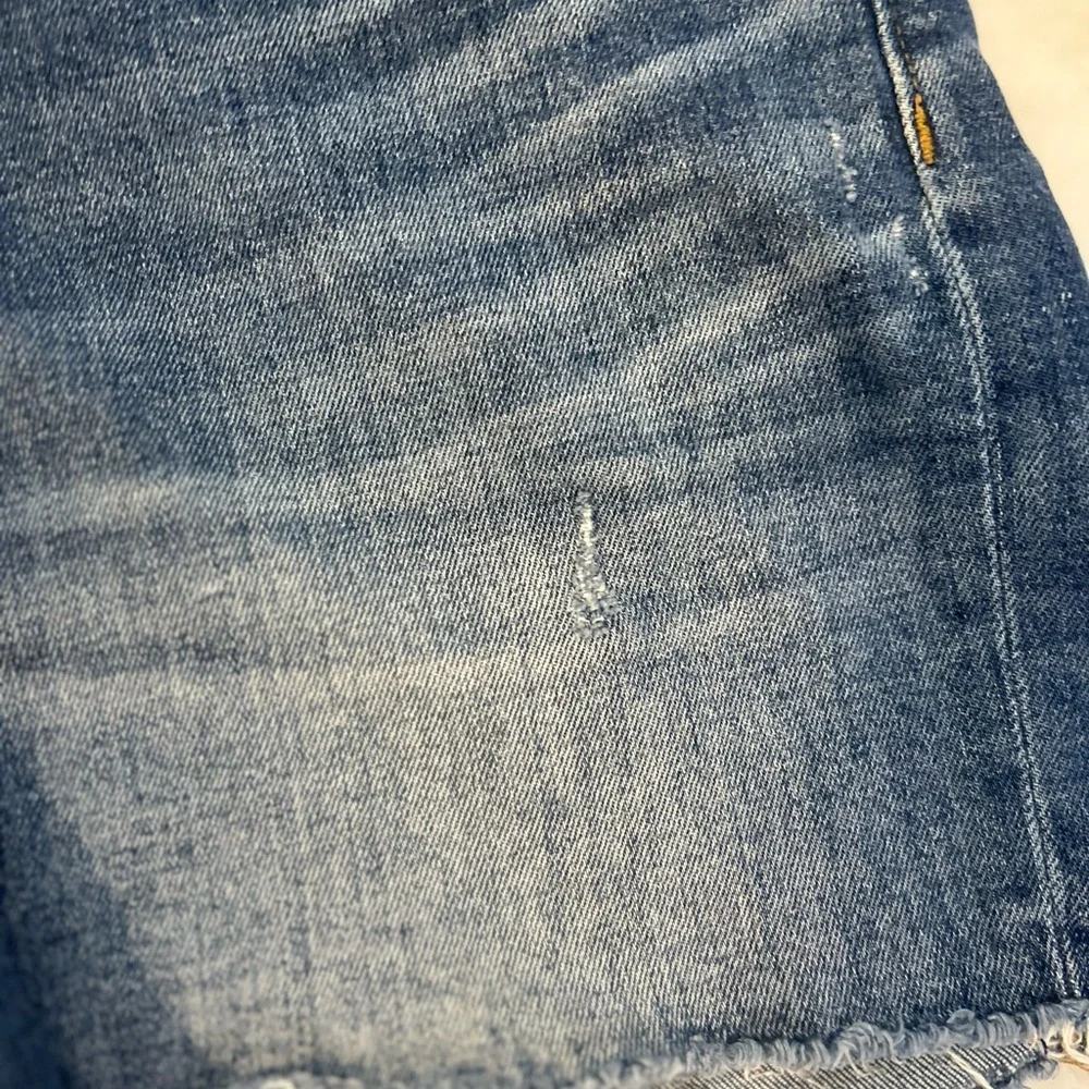 Madewell High Rise Denim Cutoff Shorts Raw Hem Blue Jean Shorts 28 - Picture 4 of 8